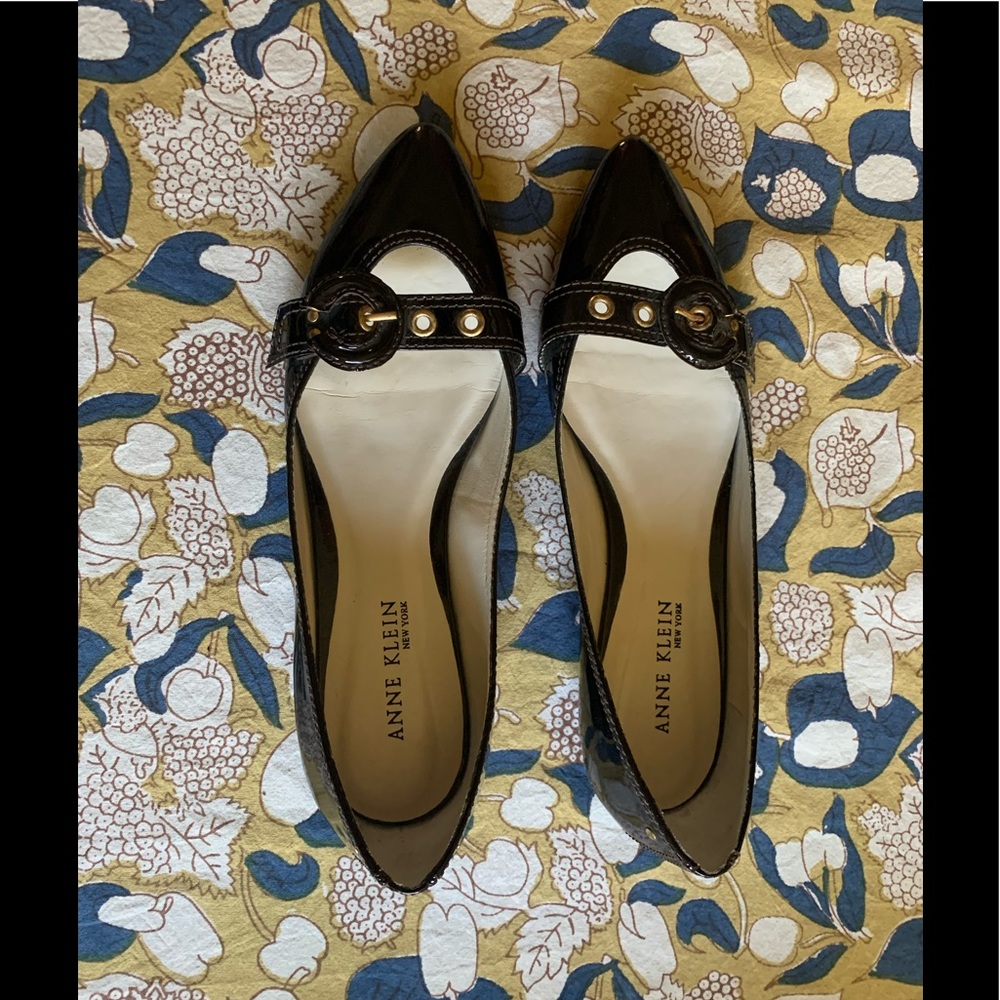 Anne Klein, Burgundy Patent Leather Flats